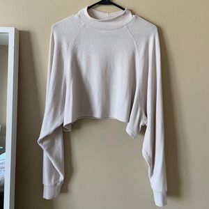 Beige cream crop sweater